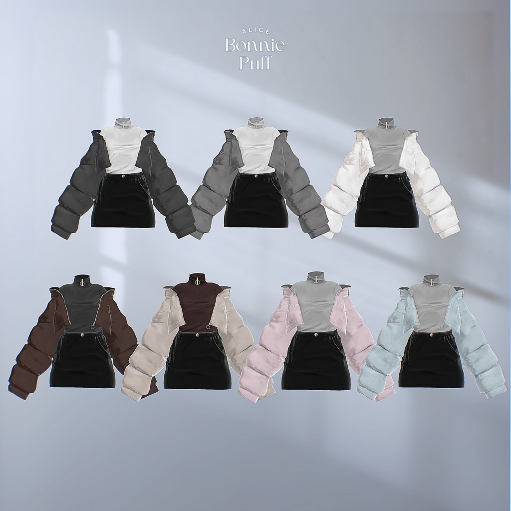 【14アバター対応】BonniePuff【VRChat向け衣装モデル】