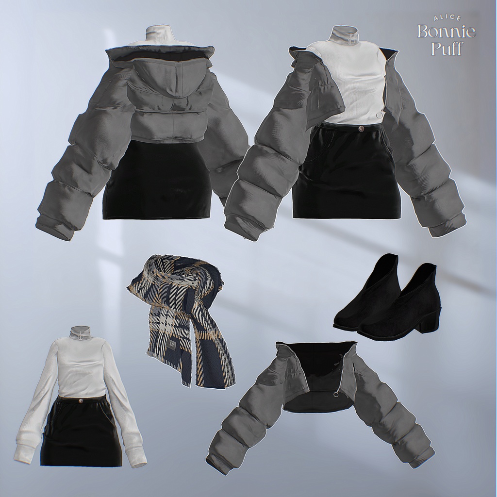 【14アバター対応】BonniePuff【VRChat向け衣装モデル】