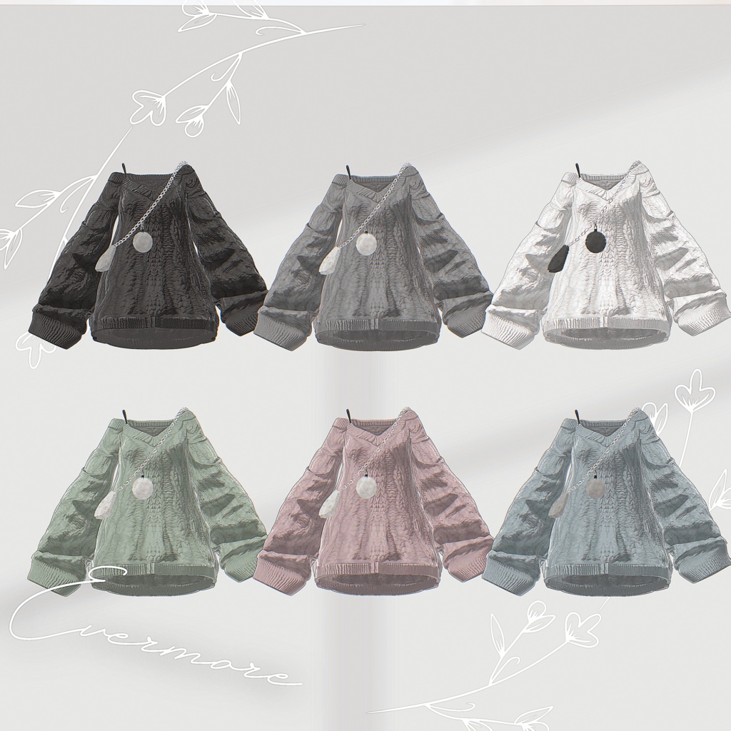 【12アバター対応】Evermore【VRChat向け衣装モデル】