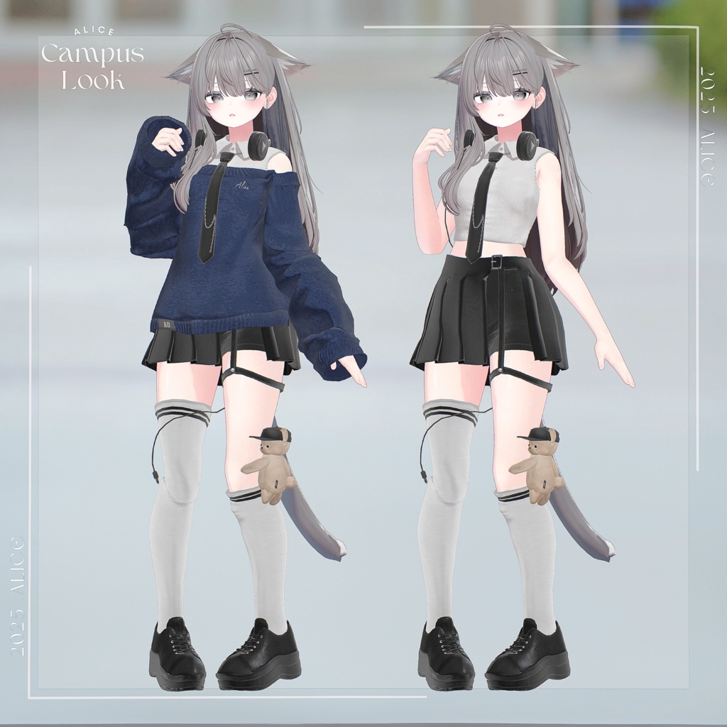 【10アバター対応】CampusLook【VRChat向け衣装モデル】
