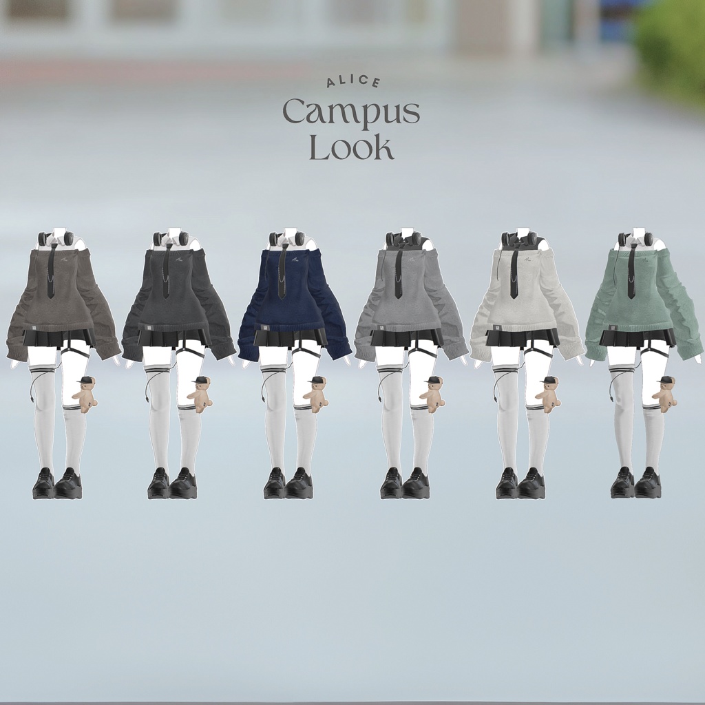 【10アバター対応】CampusLook【VRChat向け衣装モデル】