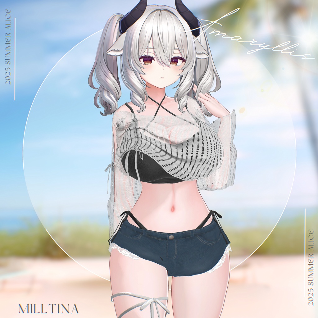 【14アバター対応】Amaryllis【VRChat向け衣装モデル】