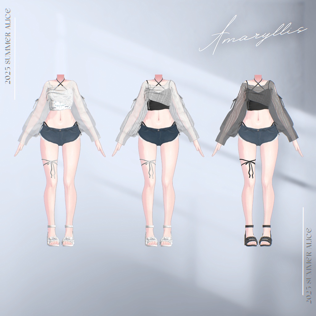 【14アバター対応】Amaryllis【VRChat向け衣装モデル】