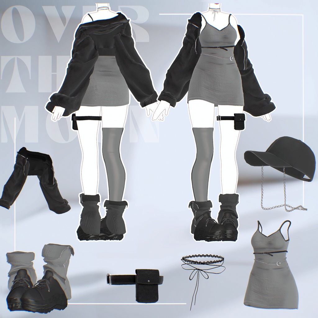 【10アバター対応】OverTheMoon【VRChat向け衣装モデル】