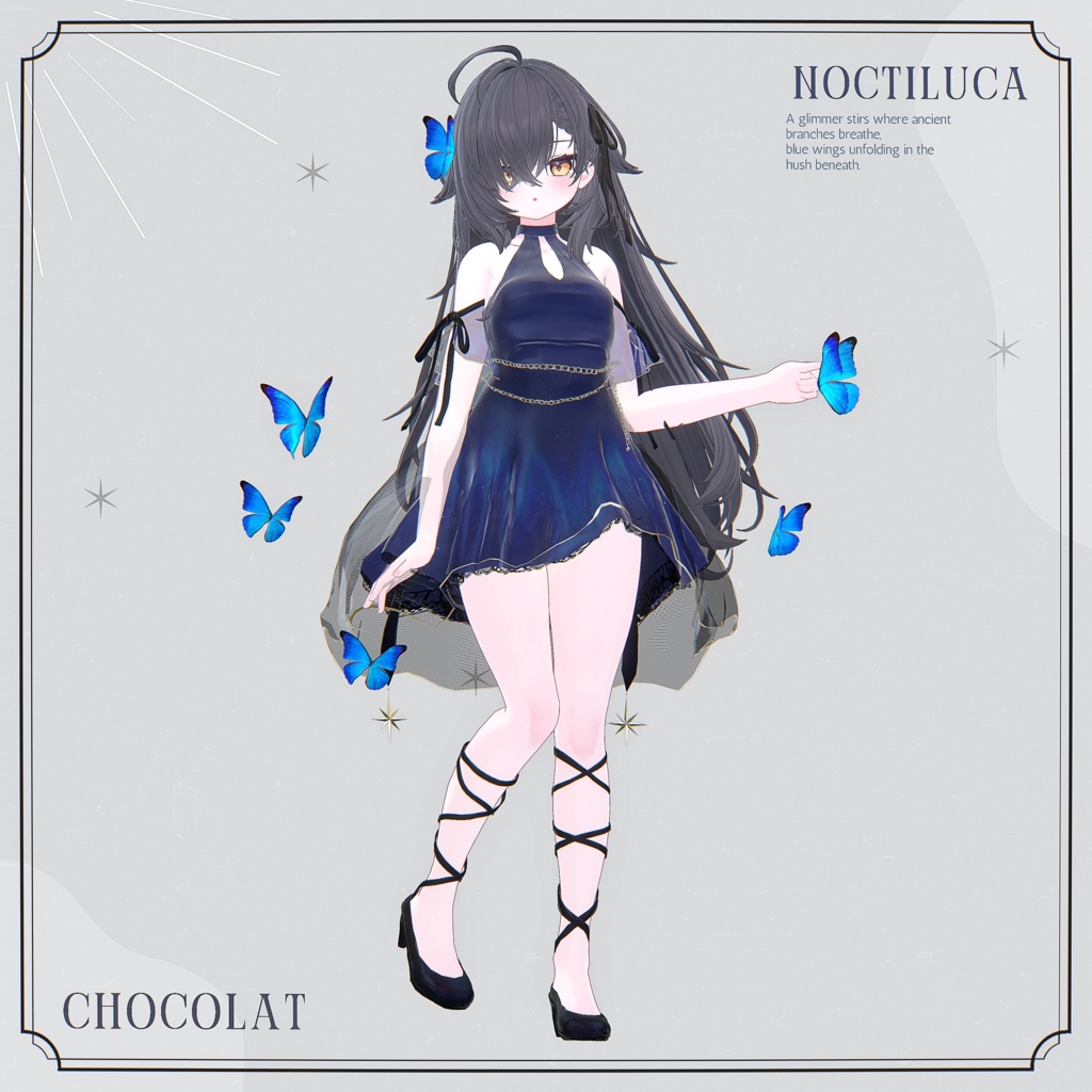 【12アバター対応】Noctiluca【VRChat向け衣装モデル】