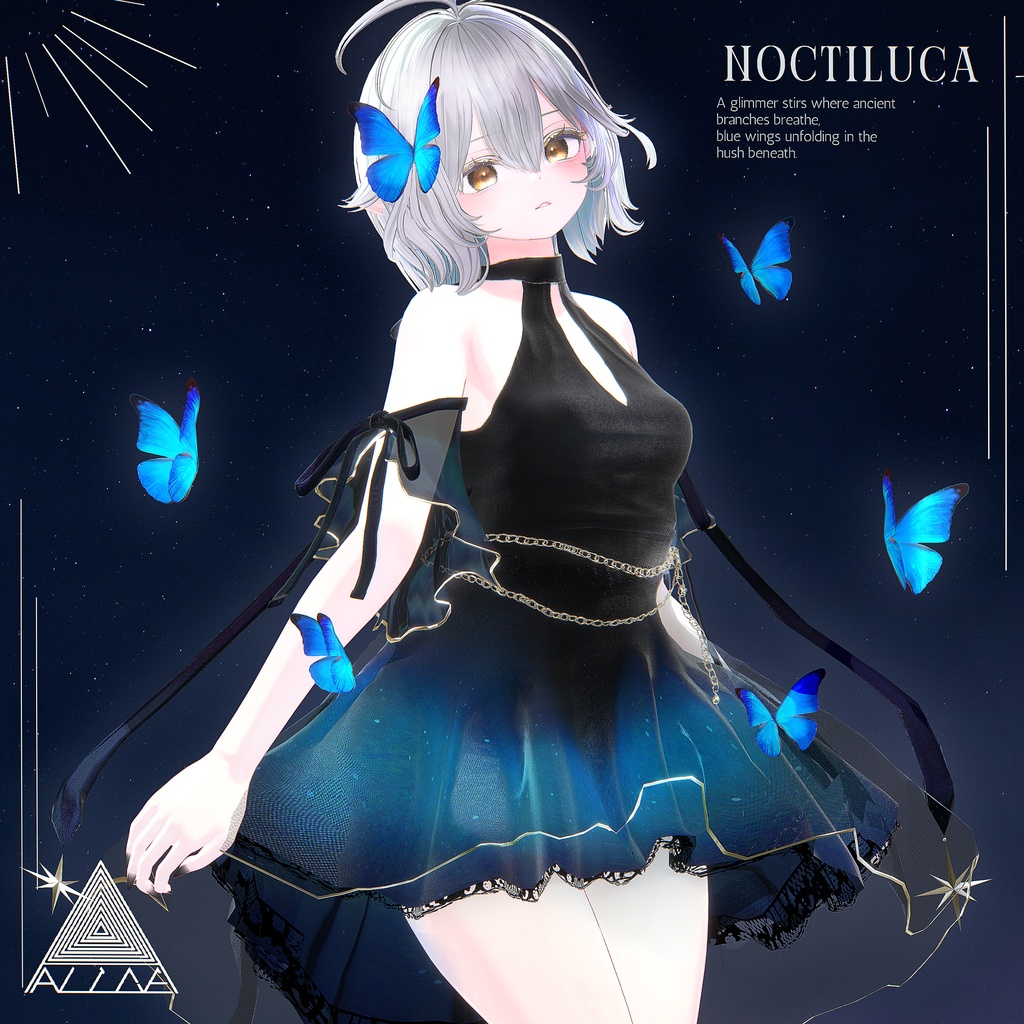 SALE🩵【10アバター対応】Noctiluca【VRChat向け衣装モデル】