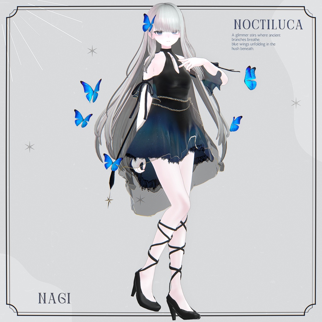 【12アバター対応】Noctiluca【VRChat向け衣装モデル】