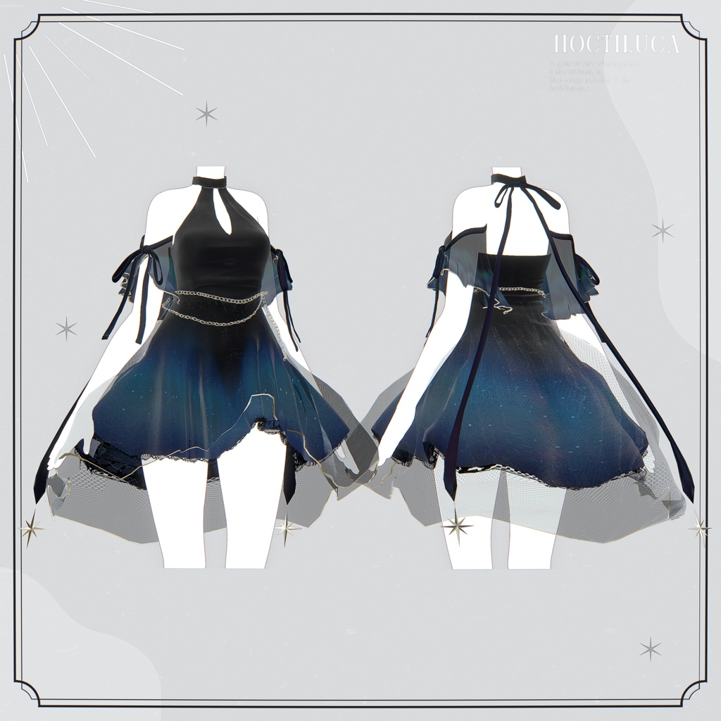 【12アバター対応】Noctiluca【VRChat向け衣装モデル】