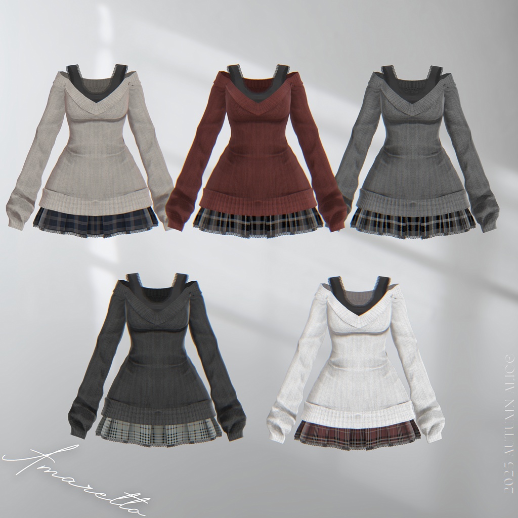 【14アバター対応】Amaretto【VRChat向け衣装モデル】