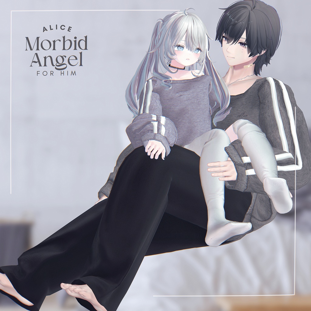 SALE🤍Morbid Angel forHim【7アバター対応/VRChat衣装モデル】