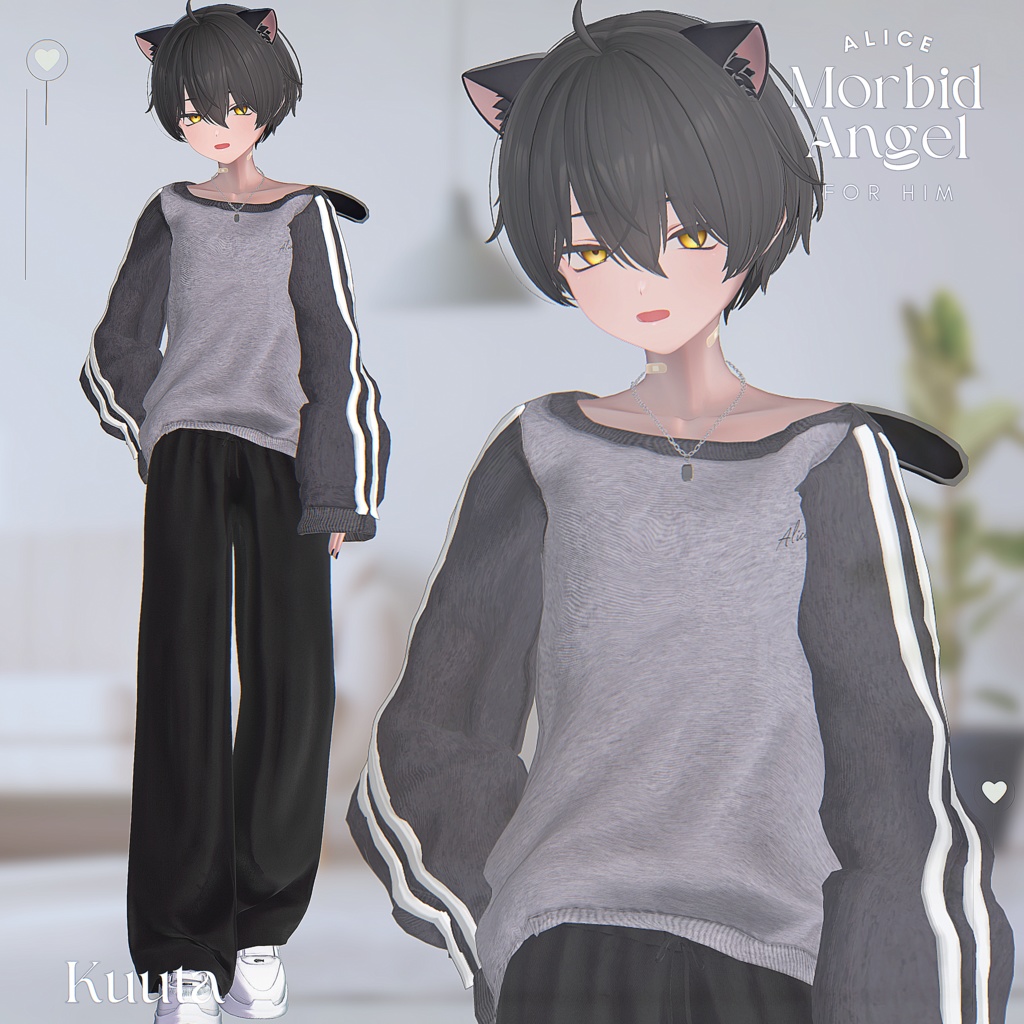 SALE🤍Morbid Angel forHim【7アバター対応/VRChat衣装モデル】