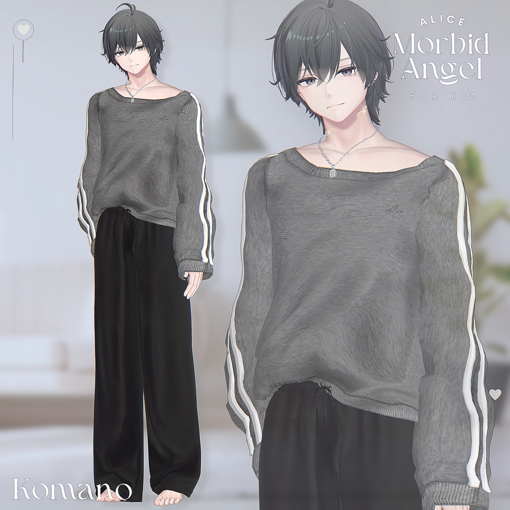 SALE🤍Morbid Angel forHim【7アバター対応/VRChat衣装モデル】