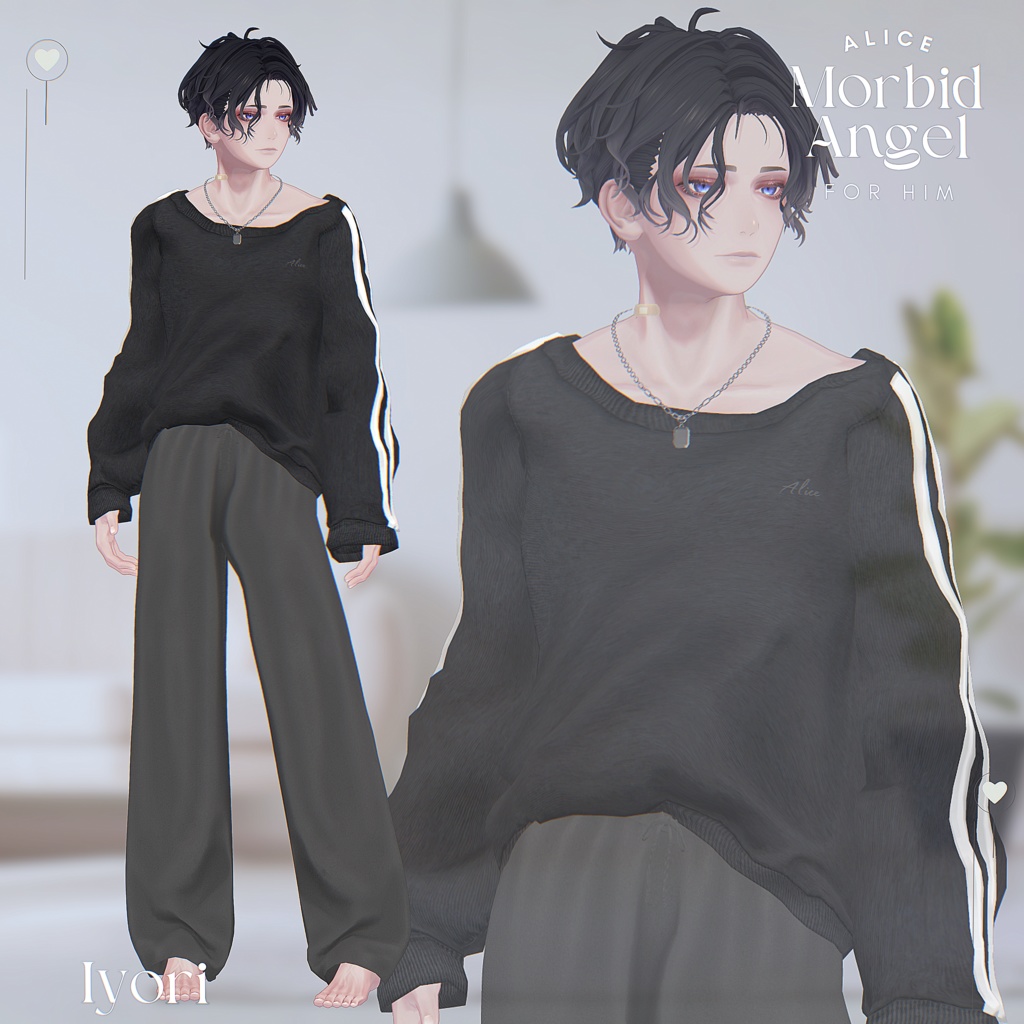 SALE🤍Morbid Angel forHim【7アバター対応/VRChat衣装モデル】