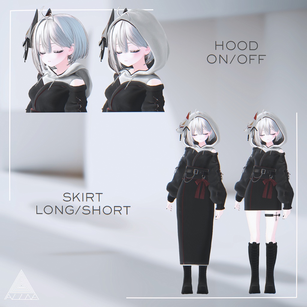 冥夜/MEIYA【12アバター対応・VRChat向け3Dモデル】