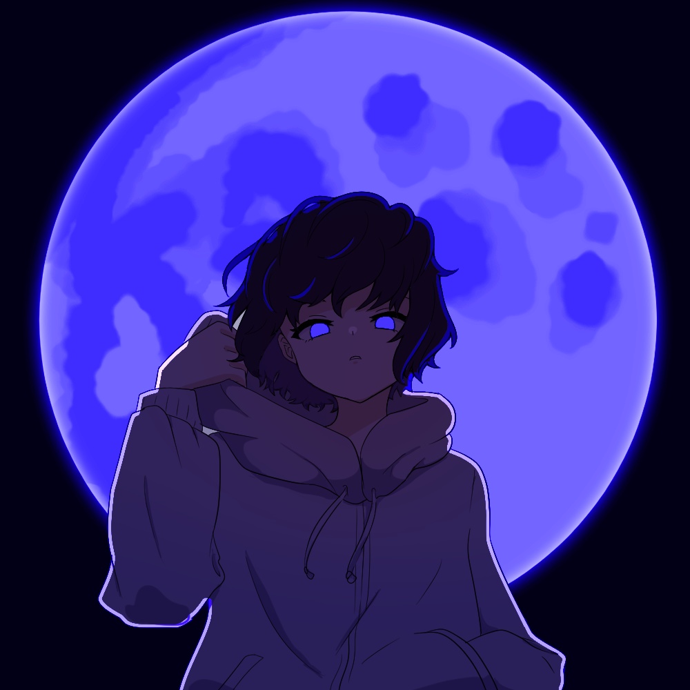 【無料】月の目【アイコンイラスト】