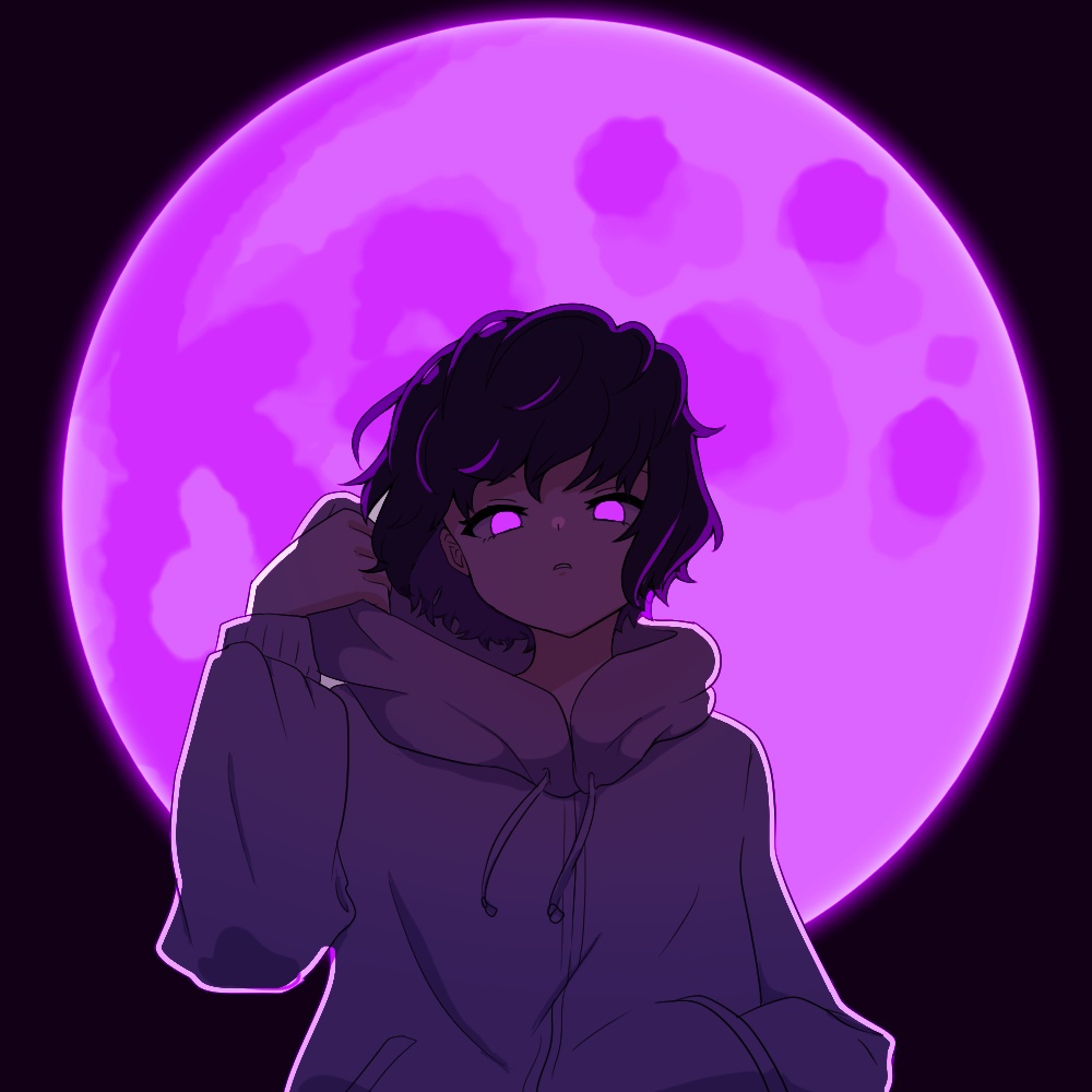 【無料】月の目【アイコンイラスト】