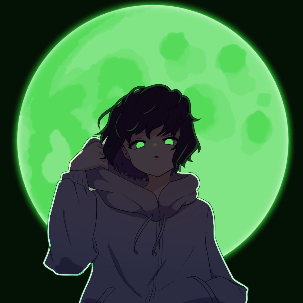 【無料】月の目【アイコンイラスト】