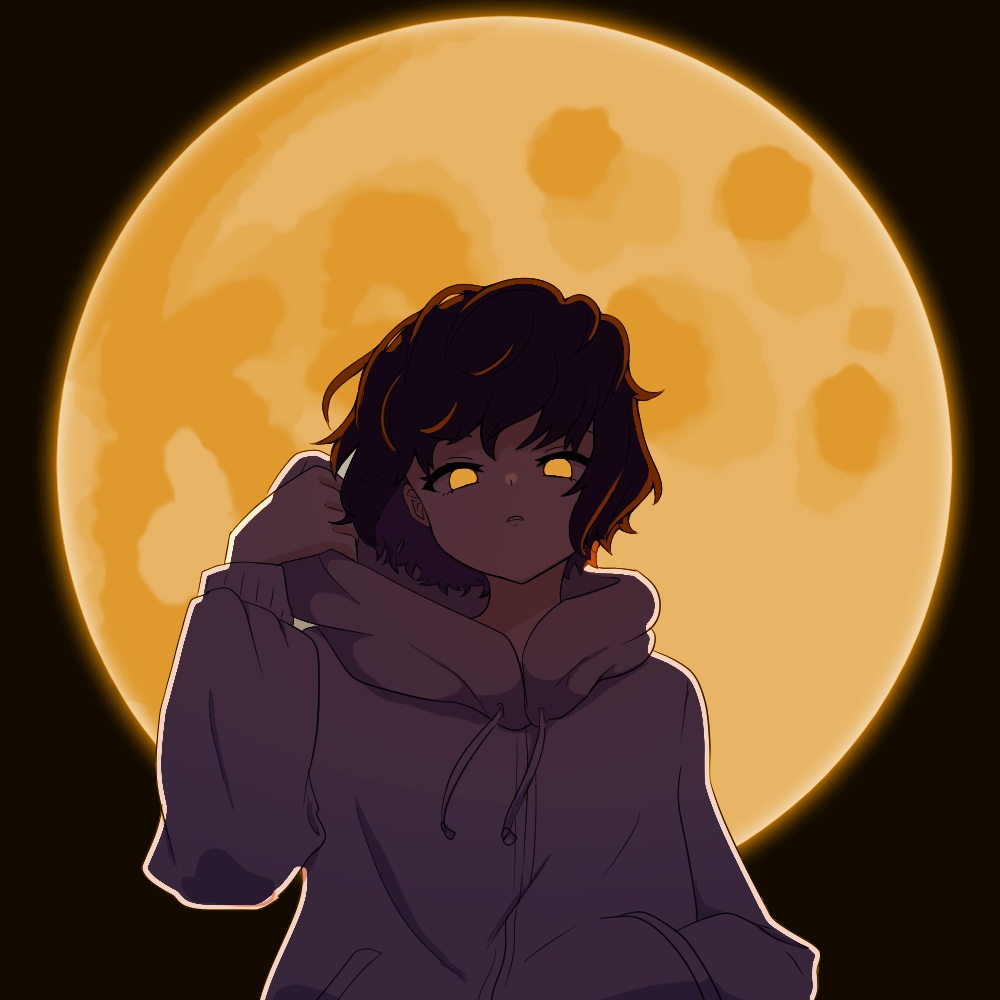 【無料】月の目【アイコンイラスト】