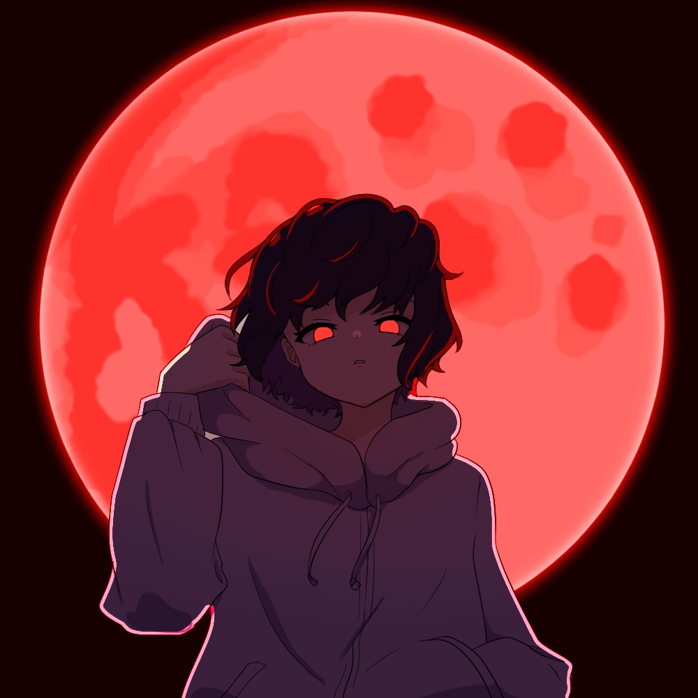 【無料】月の目【アイコンイラスト】