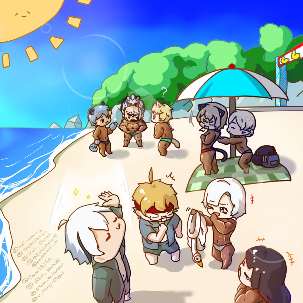 【スマホ壁紙】7月のカレンダー【イラスト企画】