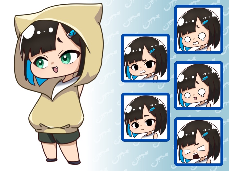 【無料版あり】女の子立ち絵【猫耳フード】