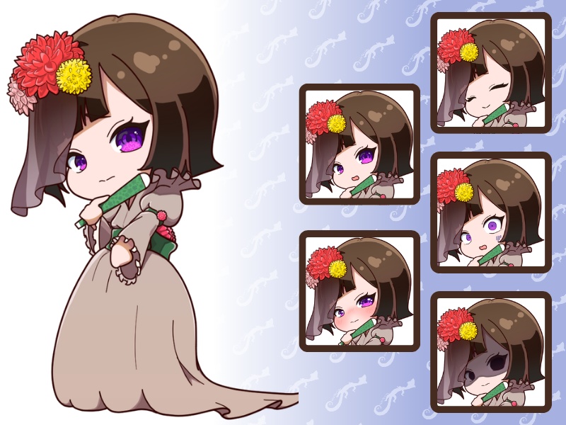 【無料版あり】ミニキャラ立ち絵【マングース×ダリア】