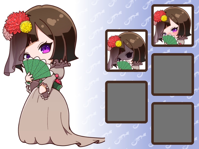 【無料版あり】ミニキャラ立ち絵【マングース×ダリア】