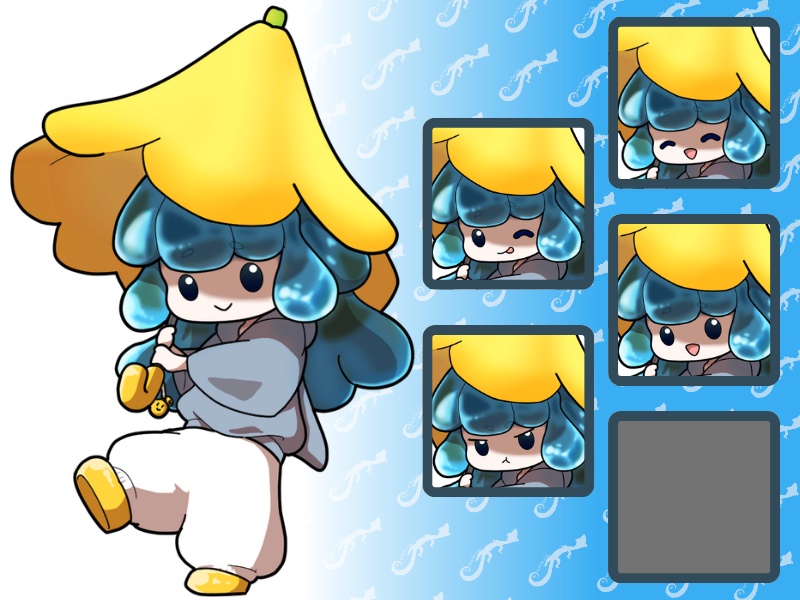 【無料版あり】ミニキャラ立ち絵【イルカ×フリージア】