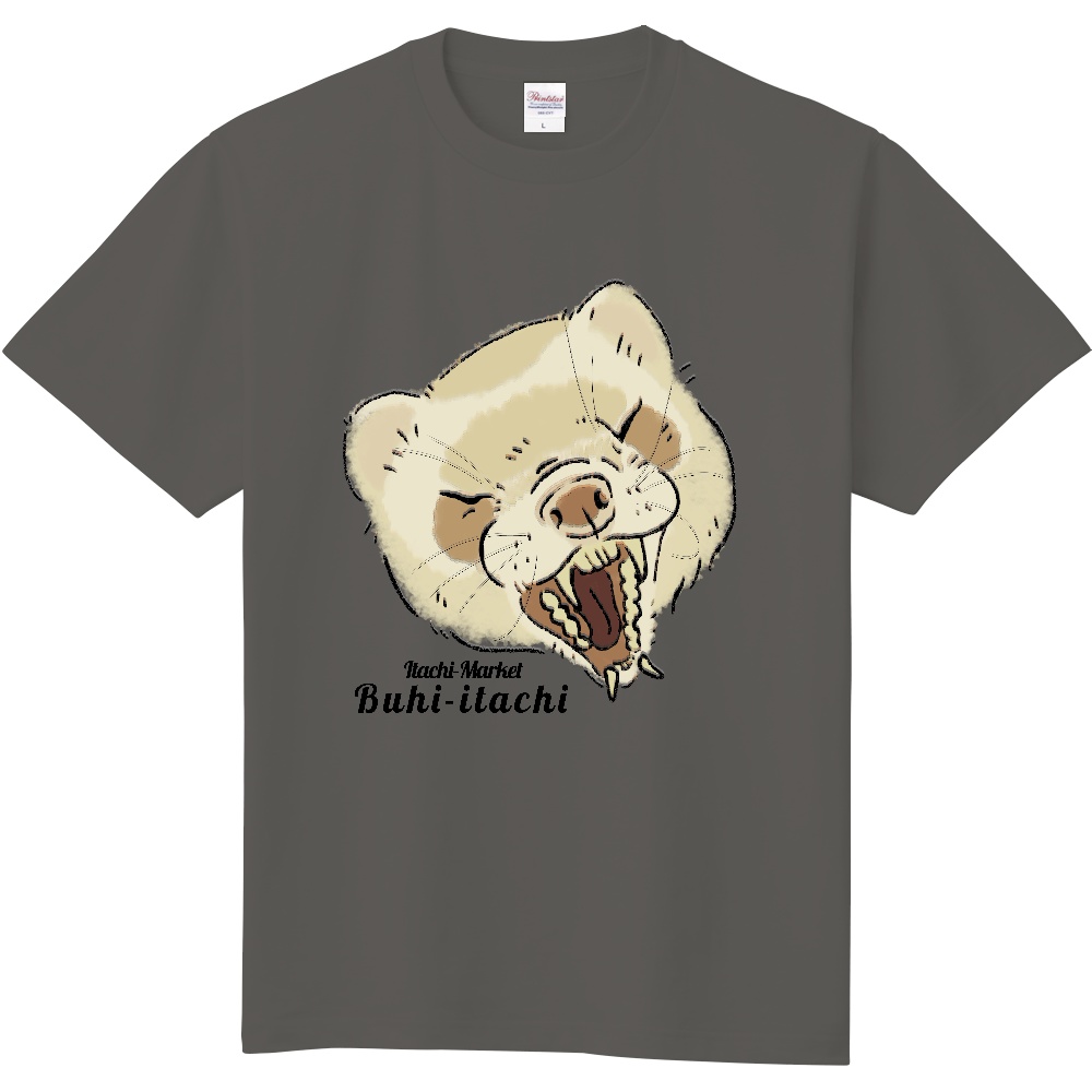 ぶひ鼬Tシャツ　【チャコール】