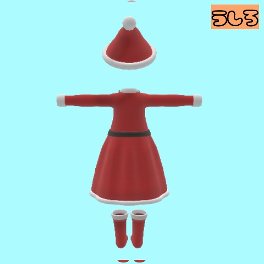 あずきちゃん用衣装モデル 「サンタ服」