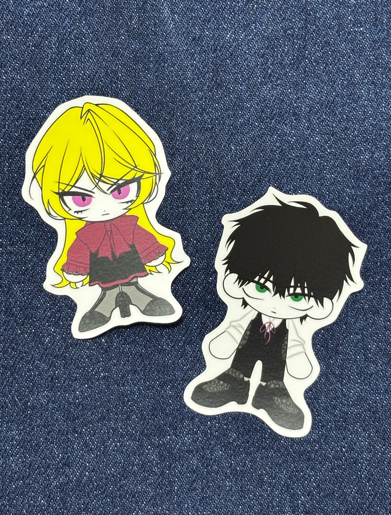 ステッカーBタイプ　（ピンク×緑）