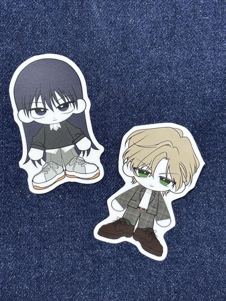 ステッカーCタイプ　（シアン×ライムグリーン）