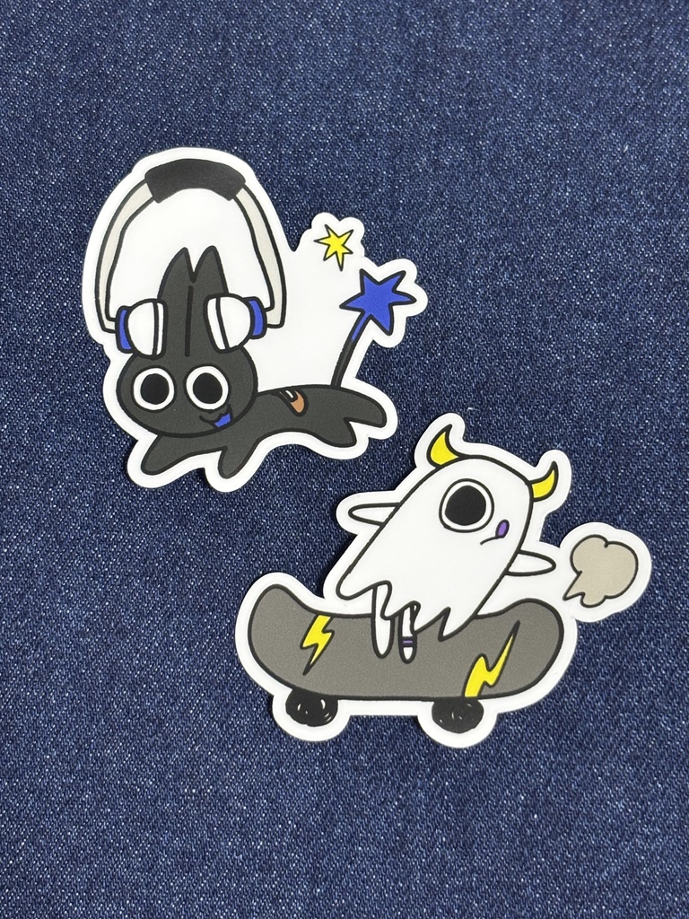ステッカーZタイプ　（猫・おばけ）