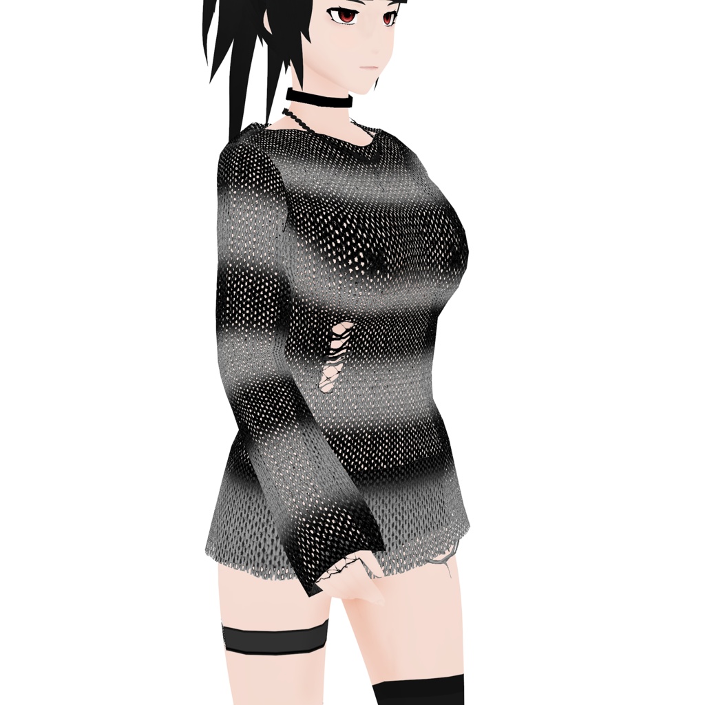 Vroid Knit Striped Sweater