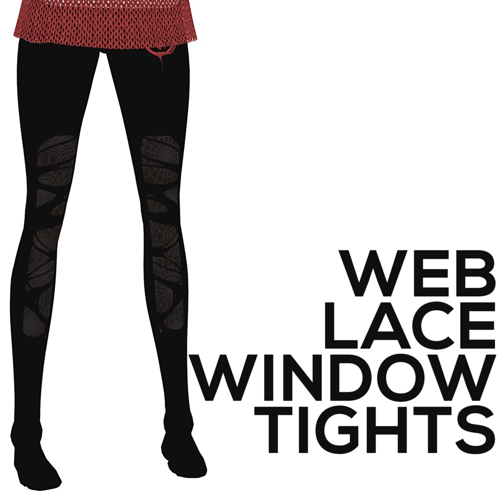 Vroid Web Lace Window Tights