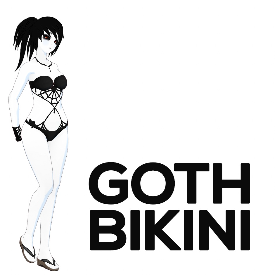 Vroid Goth Bikini Swimsuit