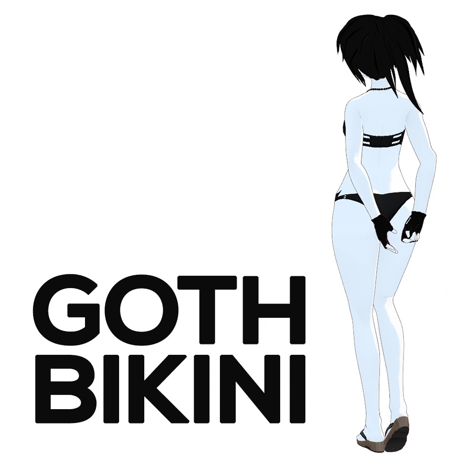 Vroid Goth Bikini Swimsuit