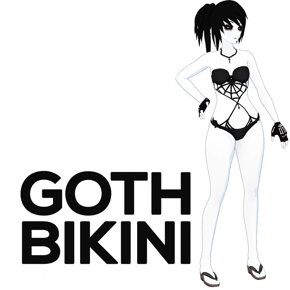 Vroid Goth Bikini Swimsuit