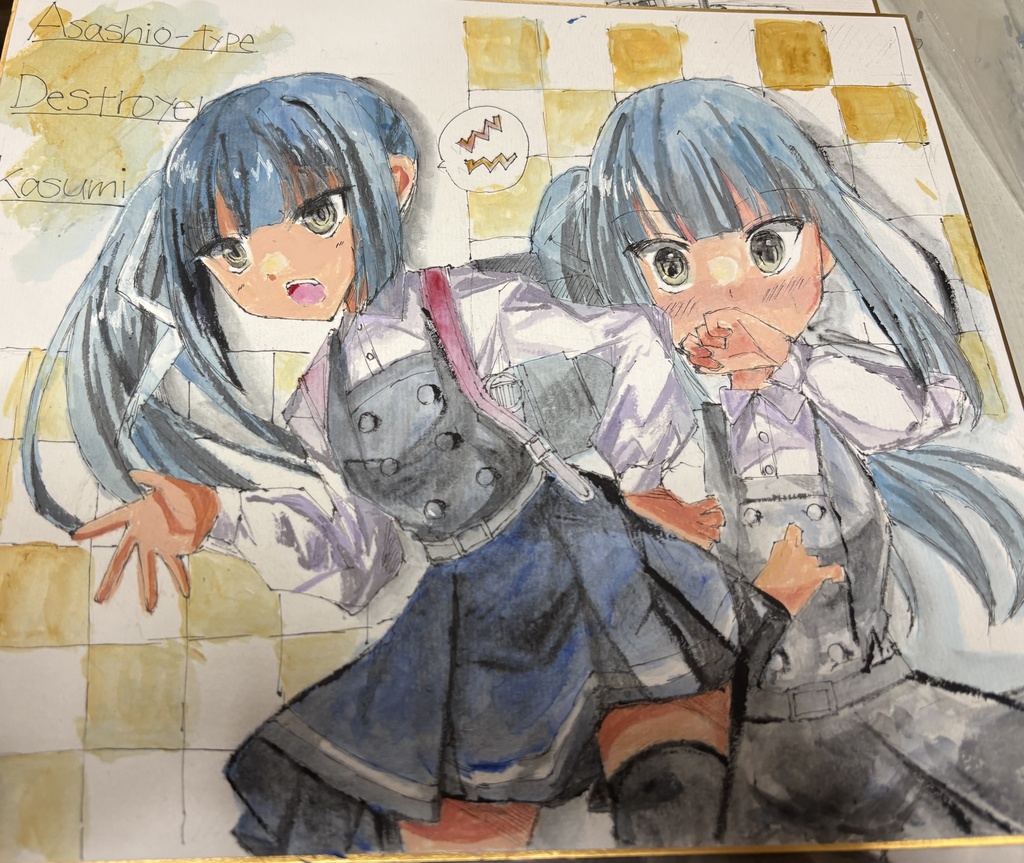 【一点品】艦これ/霞　描き下ろし色紙