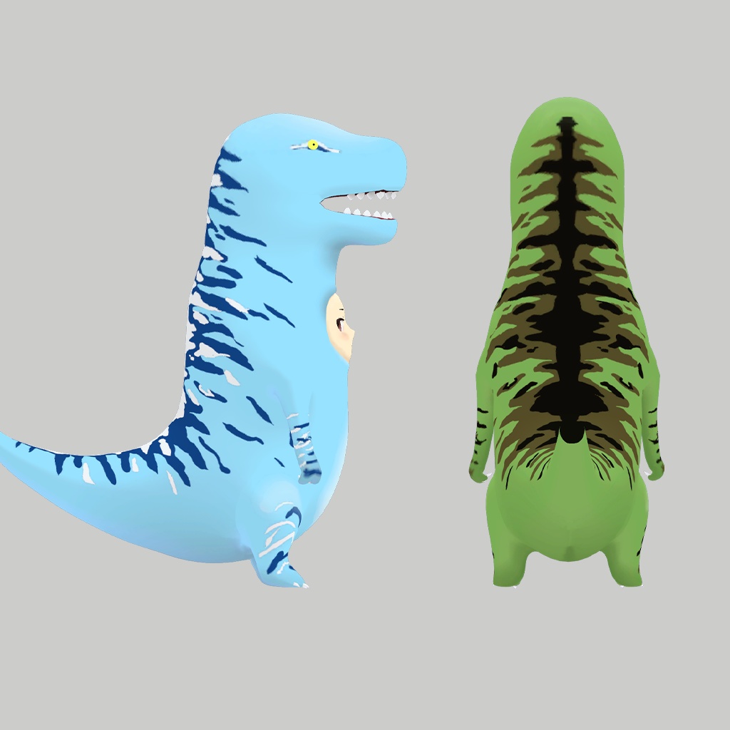 オリジナル3Dモデル「ティラノのたーくん」