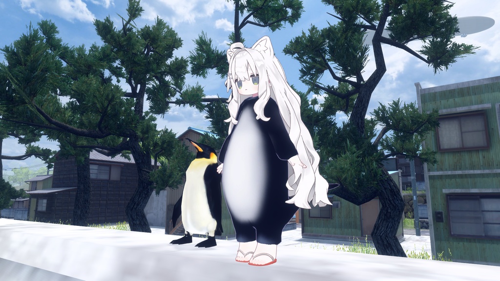 シャチとクジラのきぐるみ