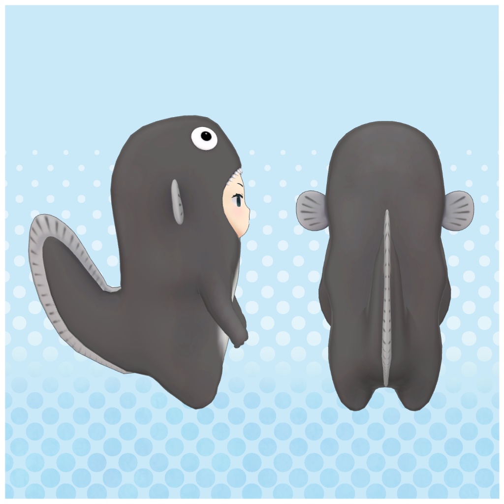 オリジナル3Dモデル「うなぎさん」