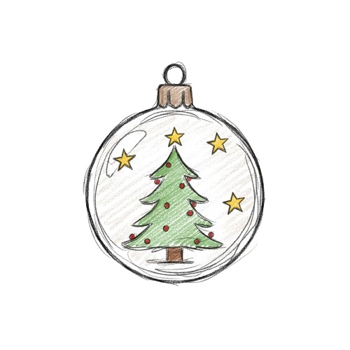 手書き風クリスマス クリップアートセット 10点セット (PNG形式)