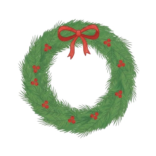 手書き風クリスマス クリップアートセット 10点セット (PNG形式)