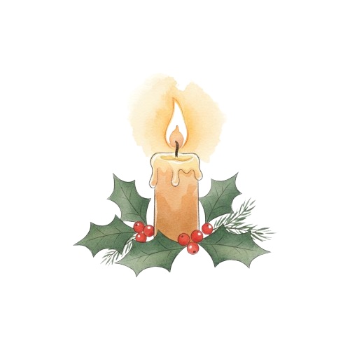 手書き風クリスマス クリップアートセット 10点セット (PNG形式)