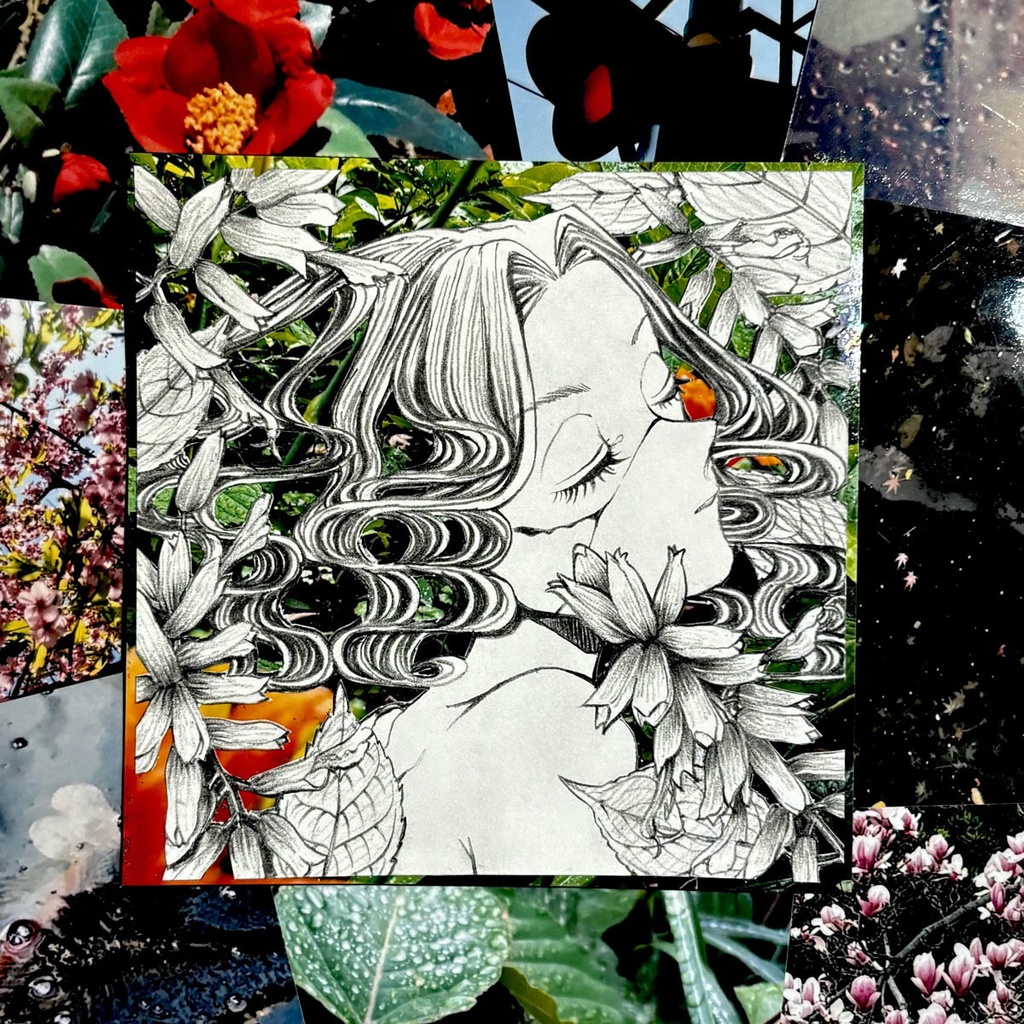 原画「花瓶の乙女・緋衣草」