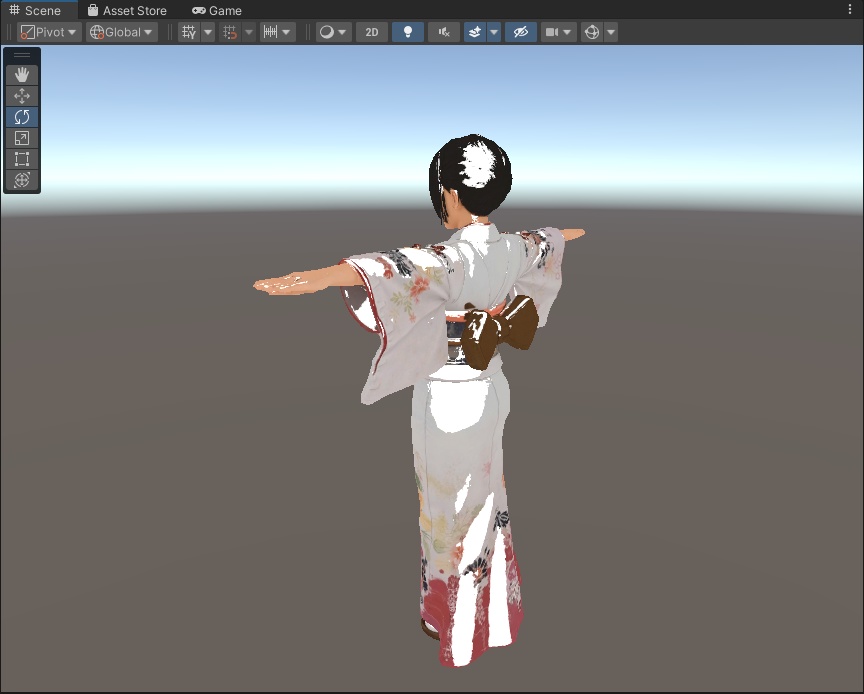【改変自由】着物少女 3Dアバター リギング済み【VRChat・VRM対応】