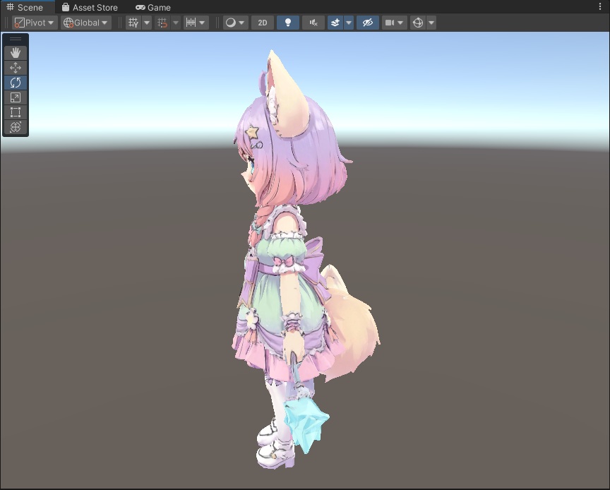 【期間限定価格】【可愛い】パステル獣耳少女 3Dアバター リギング済み【VRChat・VRM対応】