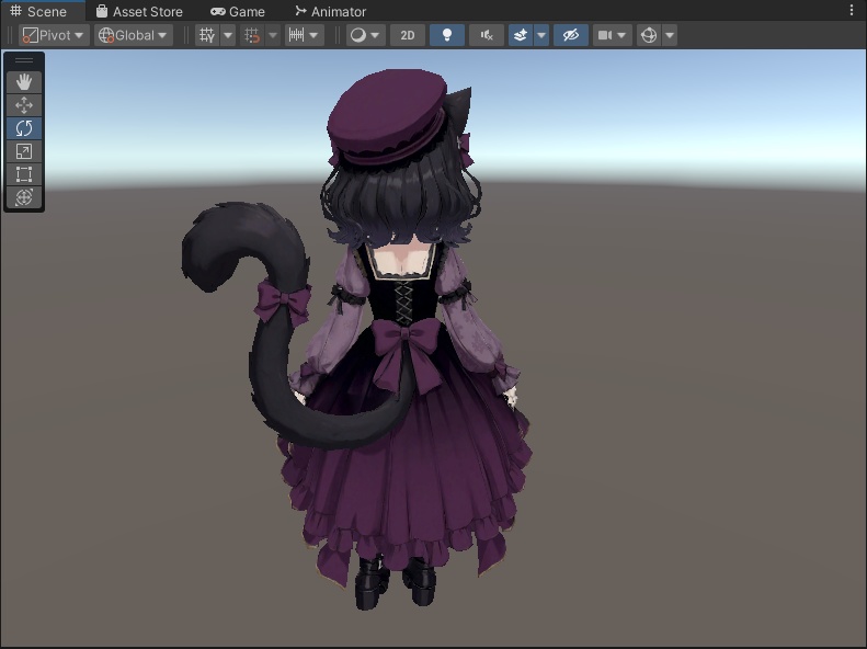【期間限定】【ゴスロリ】ゴシックロリータ獣耳少女 3Dアバター リギング済み【VRChat・VRM対応】