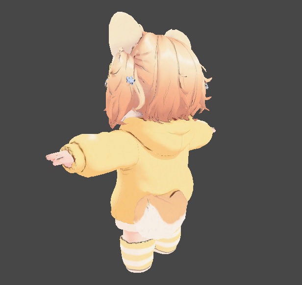 パーカー ケモミミ少女 3Dアバター リギング済み【VRChat・VRM】